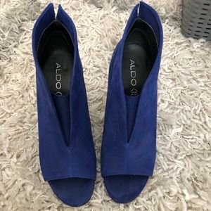Blue booties ankle boots size 6.5